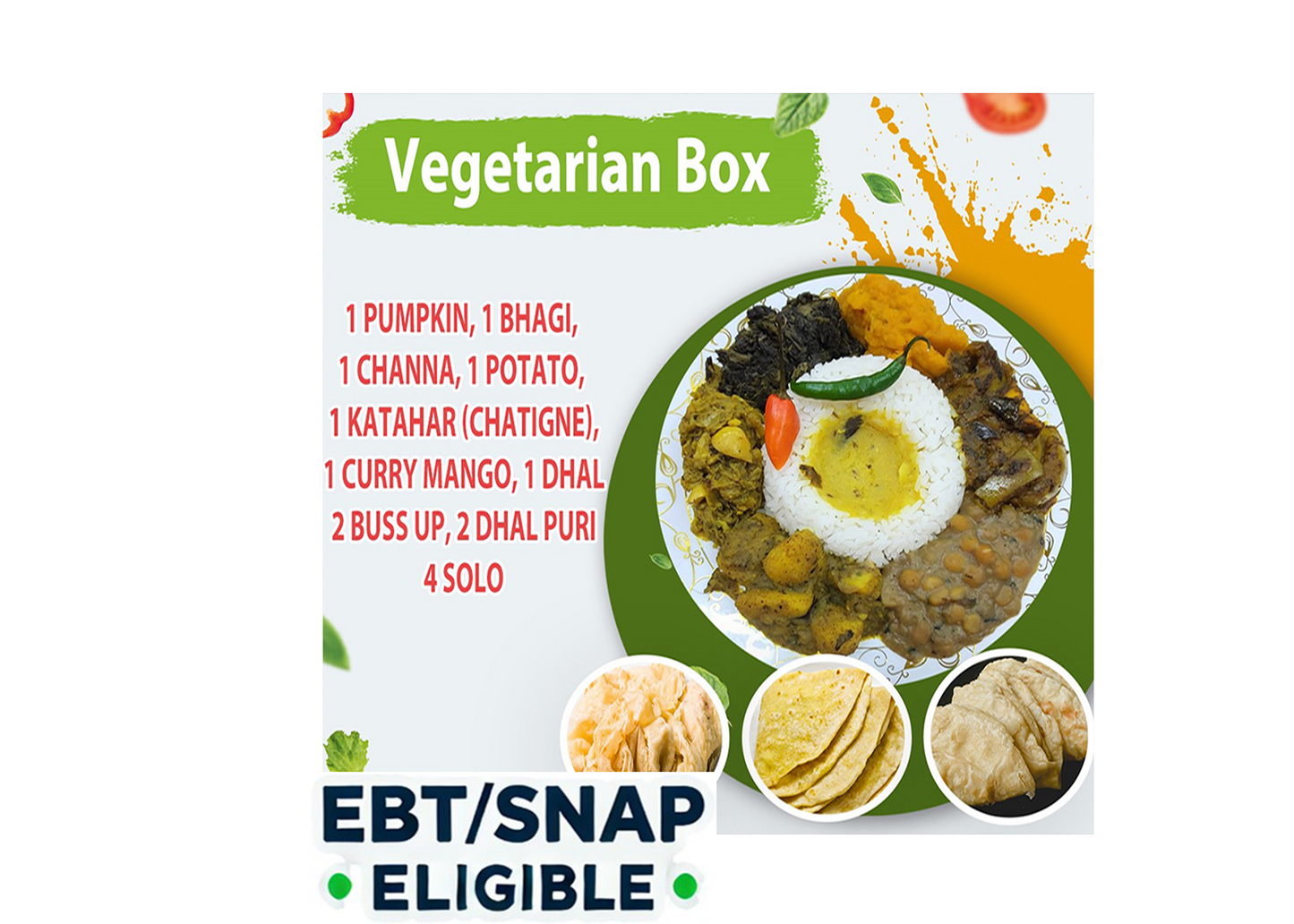 Vegetarian Box (7 Curry/Prayers Food)