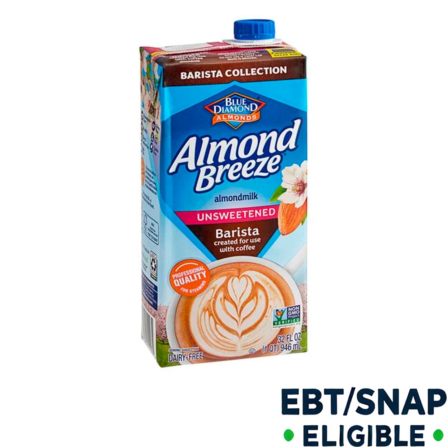 Almond Breeze Barista Collection Unsweetened Almond Milk 32 fl. oz. - 12/Case