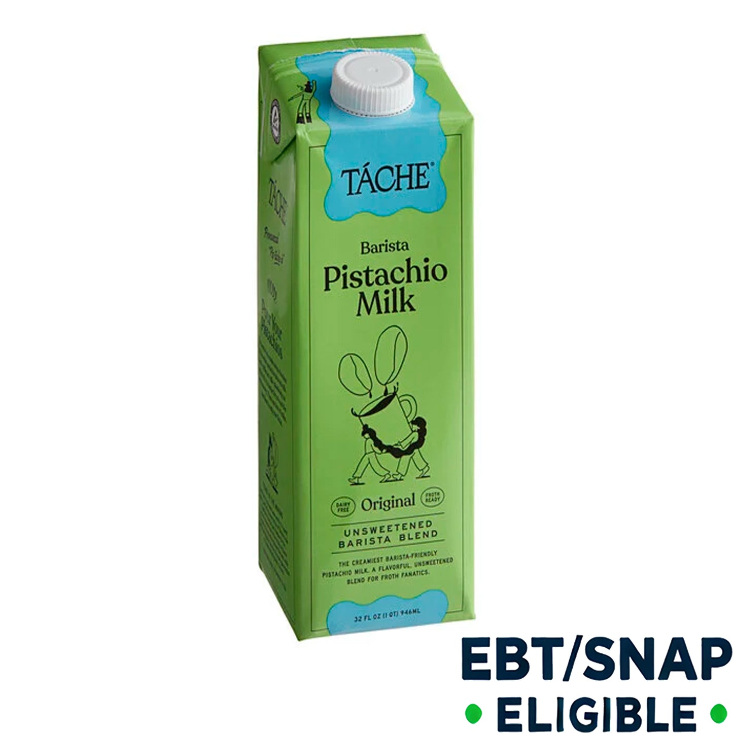 Tache Barista Unsweetened Pistachio Milk 32 fl. oz. - 6/Case