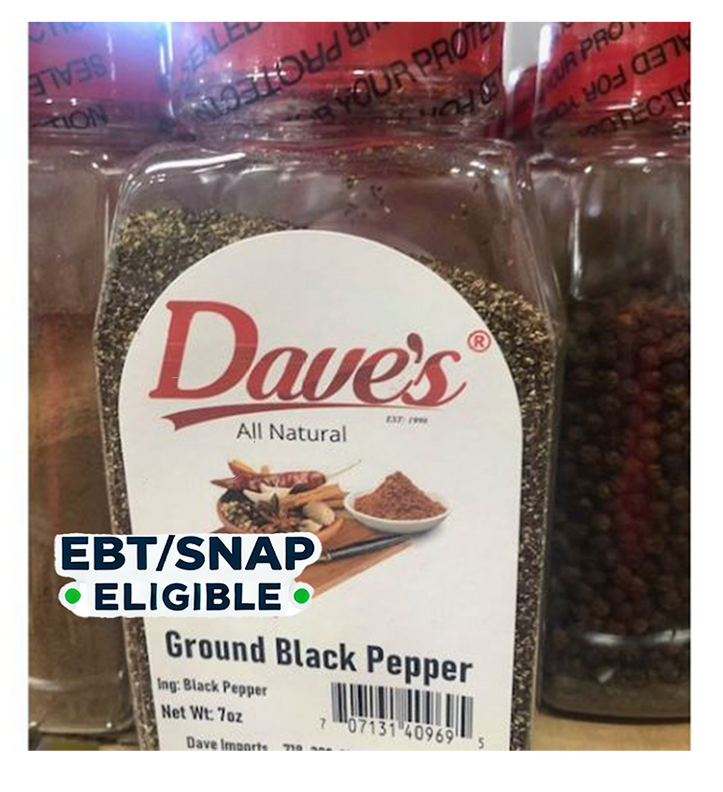 Dave's Ground Black Pepper 7oz