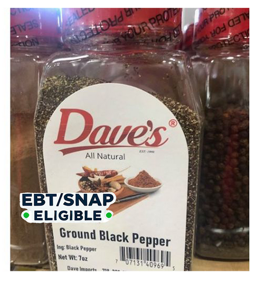 Dave's Ground Black Pepper 7oz