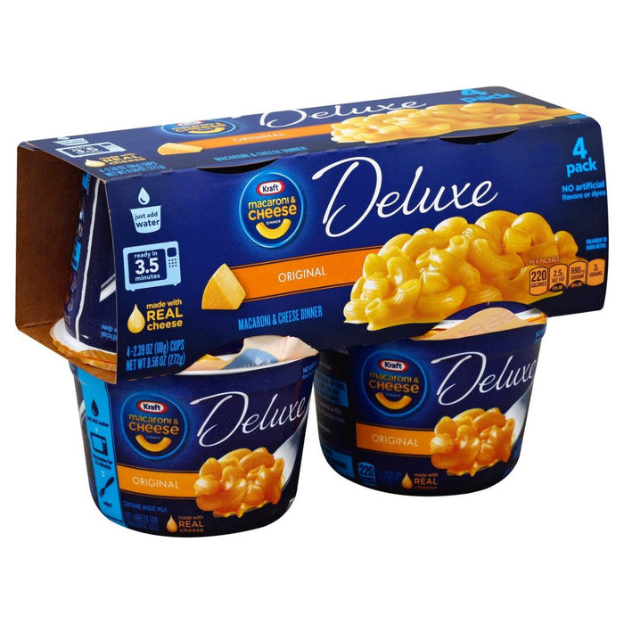 Kraft - DELUXE ORIGINAL CHEESE MICROWAVABLE CUPS