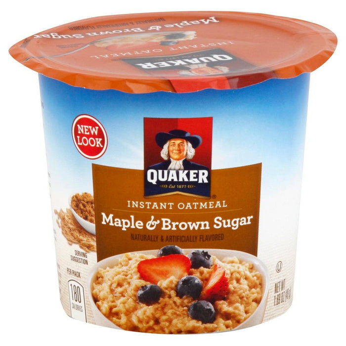 Quaker - MAPLE BROWN SUGAR INSTANT OATMEAL CUP