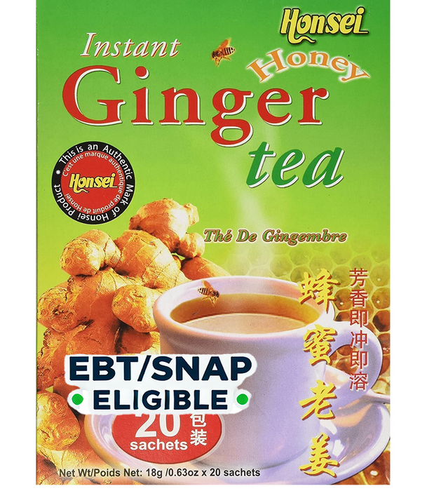 Honsei Instant Ginger Tea with Honey 20 tea packs