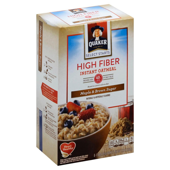 Quaker - MAPLE BROWN HIGH FIBER INSTANT OATMEAL