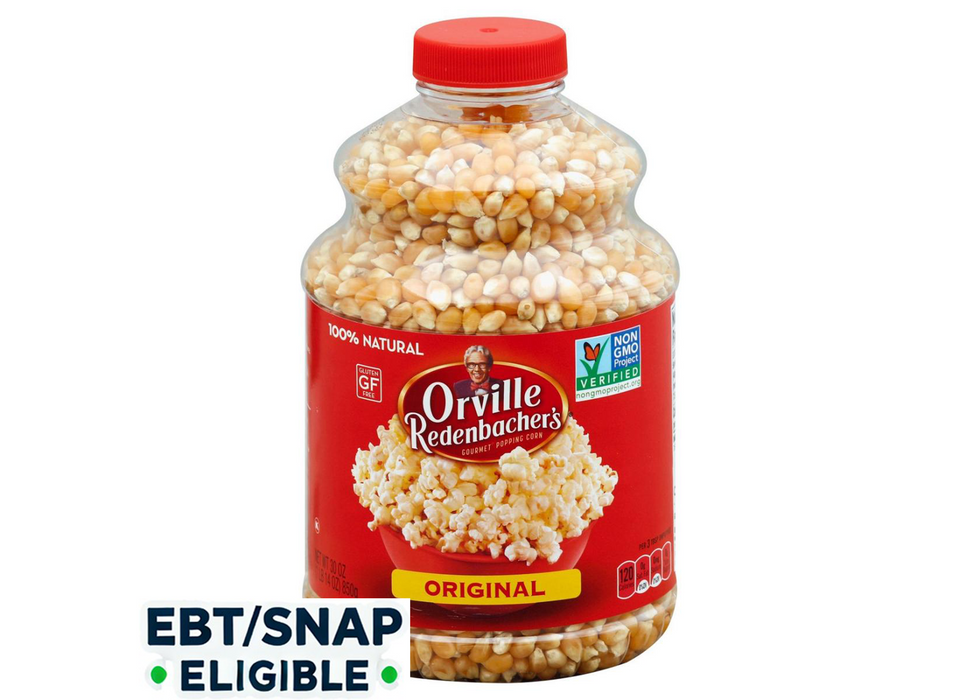 ORVILLE REDENBACHER'S - ORIGINAL POPCORN KERNELS JAR