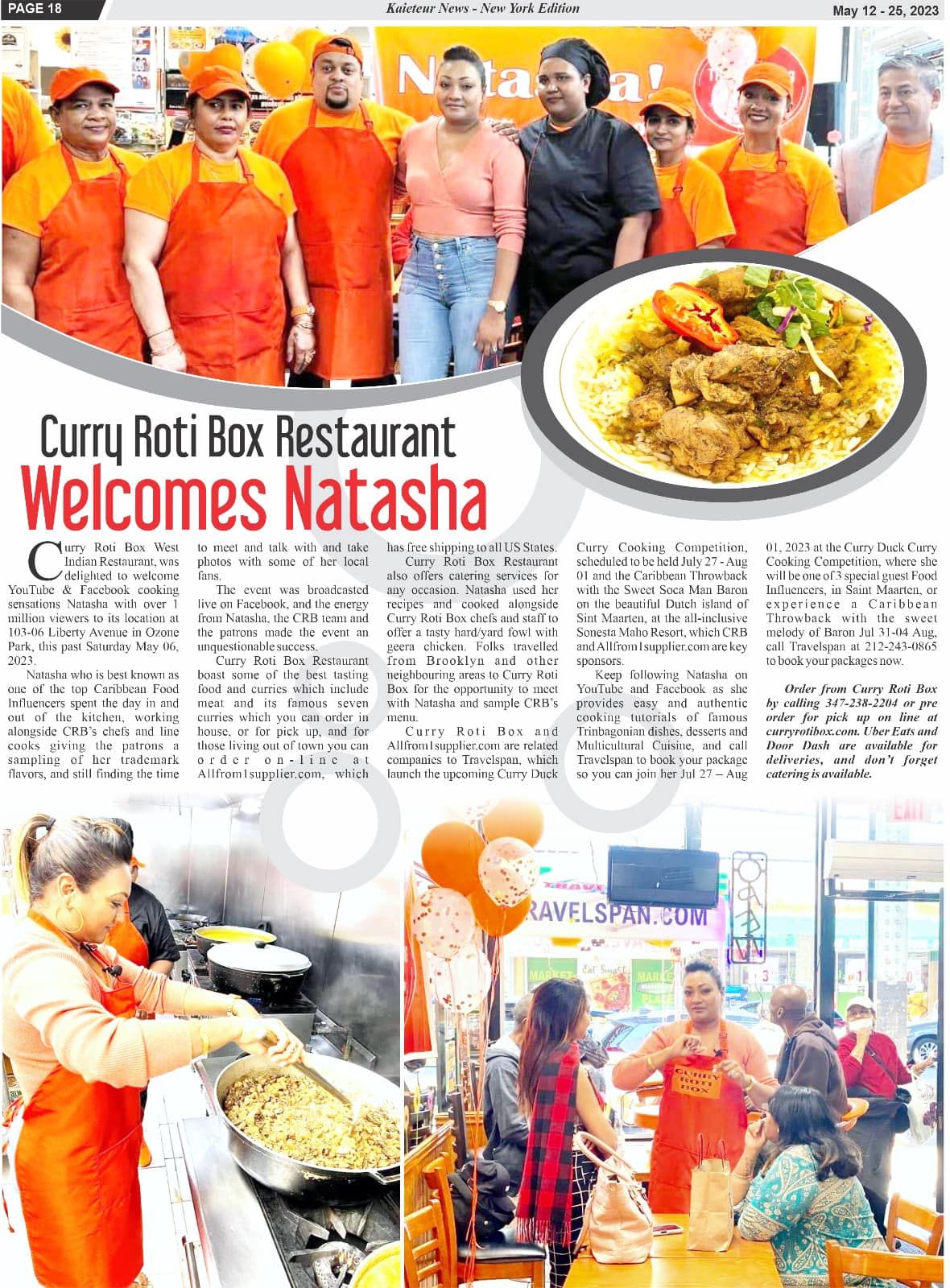 Curry Roti Box & Trini Cooking Natasha